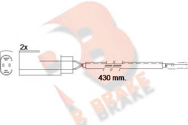 R BRAKE 610413RB Сигнализатор, износ тормозных колодок