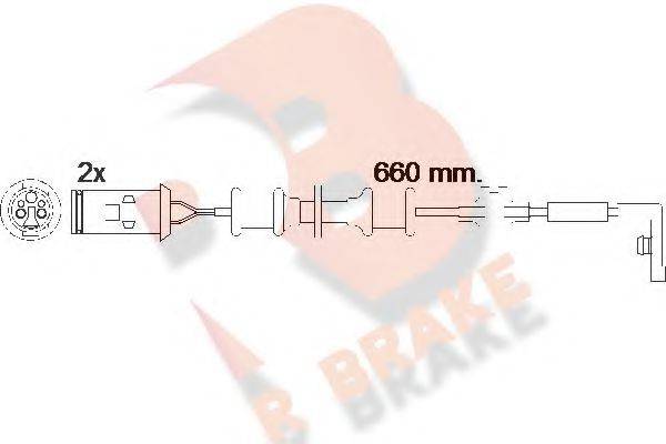 R BRAKE 610447RB Сигнализатор, износ тормозных колодок