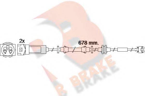Сигнализатор, износ тормозных колодок R BRAKE 610452RB