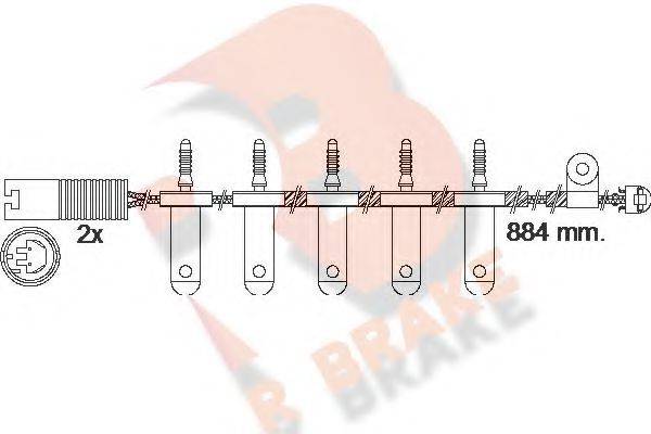 Сигнализатор, износ тормозных колодок R BRAKE 610500RB