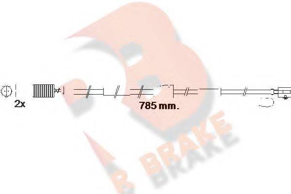 R BRAKE 610536RB Сигнализатор, износ тормозных колодок