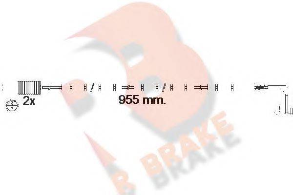 Сигнализатор, износ тормозных колодок R BRAKE 610541RB