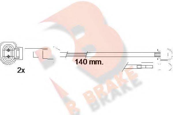 R BRAKE 610547RB Сигнализатор, износ тормозных колодок