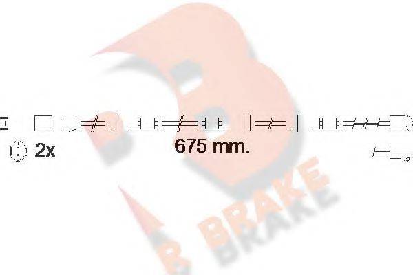 Сигнализатор, износ тормозных колодок R BRAKE 610561RB
