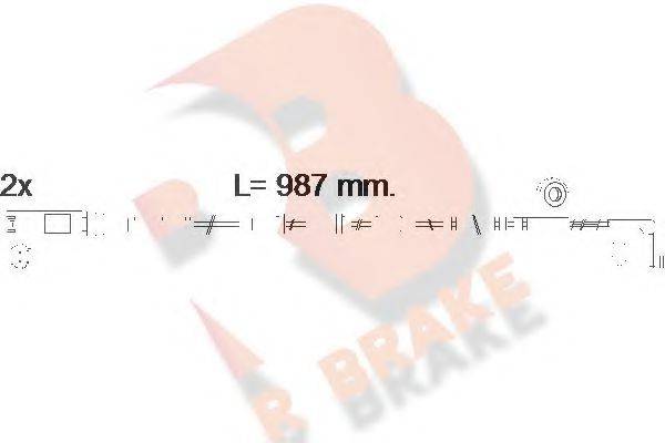 R BRAKE 610571RB Сигнализатор, износ тормозных колодок