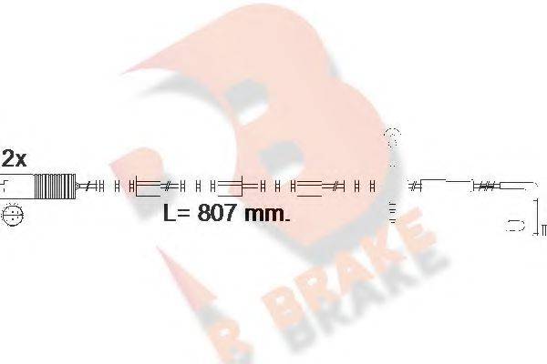 Сигнализатор, износ тормозных колодок R BRAKE 610584RB