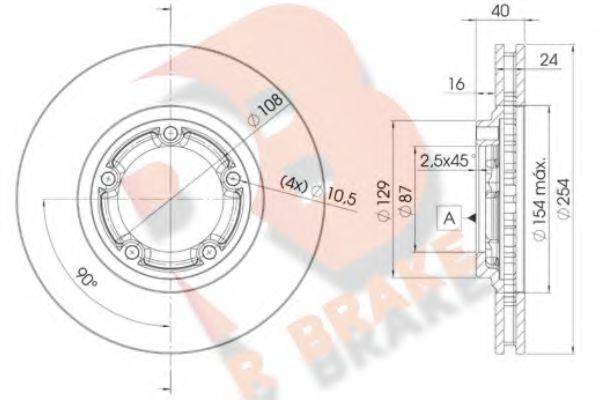 Тормозной диск R BRAKE 78RBD20200
