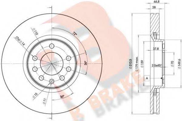 Тормозной диск R BRAKE 78RBD29005