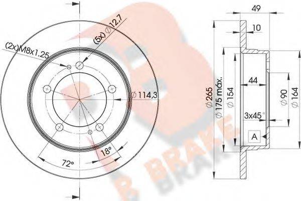 Тормозной диск R BRAKE 78RBD29284