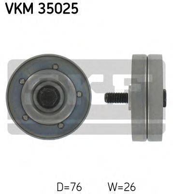 SKF VKM35025 Паразитный / ведущий ролик, поликлиновой ремень