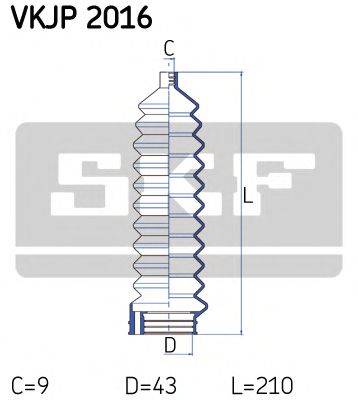SKF VKJP2016 Комплект пылника, рулевое управление