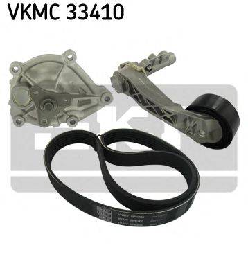 SKF VKMC33410 Водяной насос + комплект ручейковых ремней