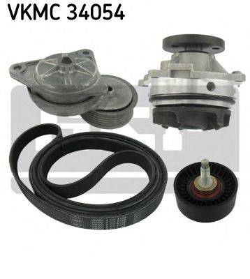 Водяной насос + комплект ручейковых ремней SKF VKMC 34054