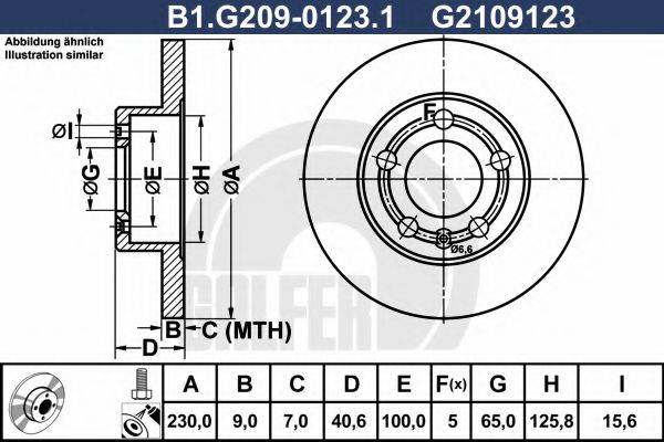 Тормозной диск GALFER B1.G209-0123.1