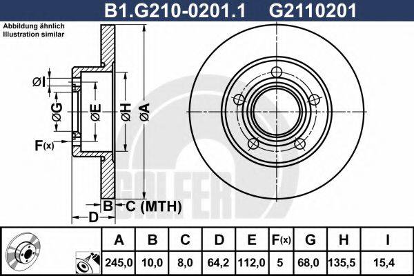 Тормозной диск GALFER B1.G210-0201.1