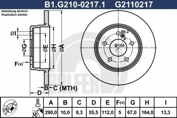 Тормозной диск GALFER B1.G210-0217.1