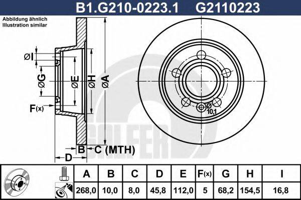 Тормозной диск GALFER B1.G210-0223.1