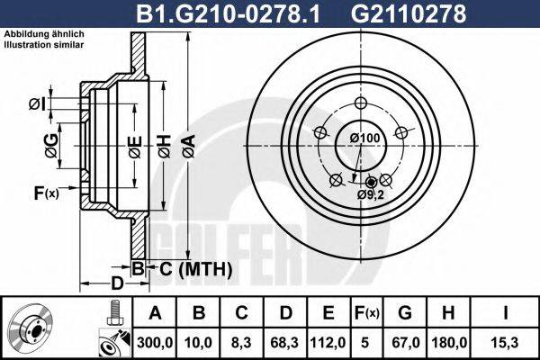 Тормозной диск GALFER B1.G210-0278.1