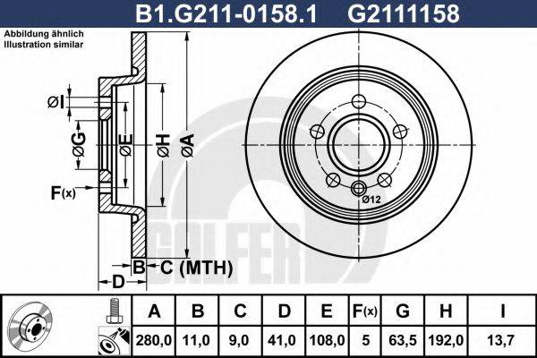 Тормозной диск GALFER B1.G211-0158.1
