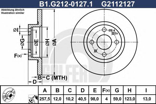 Тормозной диск GALFER B1.G212-0127.1