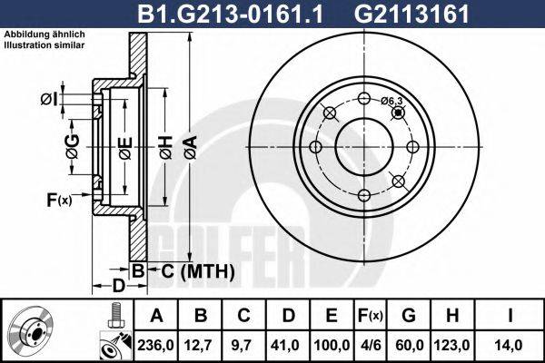 Тормозной диск GALFER B1.G213-0161.1
