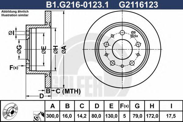 GALFER B1G21601231 Тормозной диск