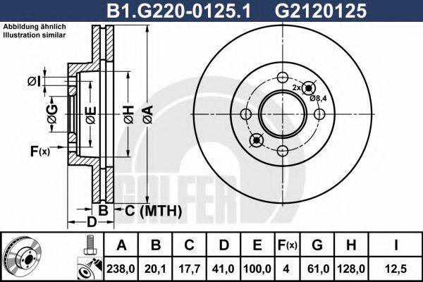 GALFER B1G22001251 Тормозной диск