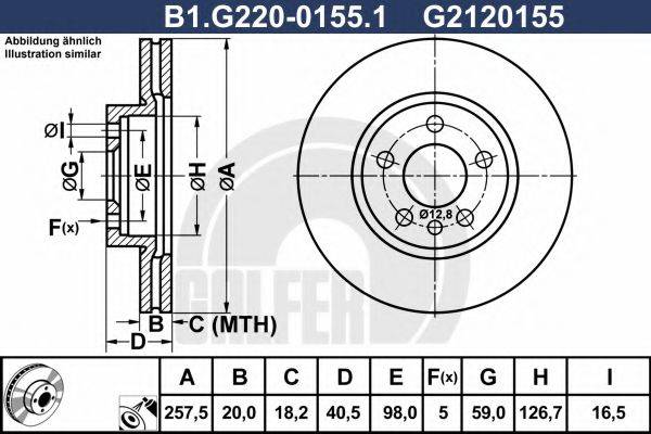 GALFER B1G22001551 Тормозной диск