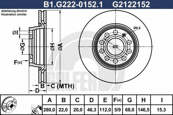 Тормозной диск GALFER B1.G222-0152.1