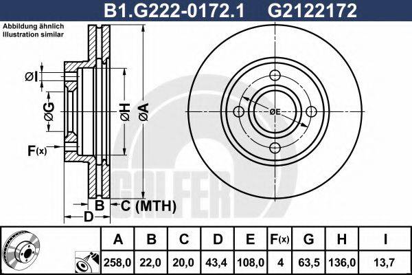 Тормозной диск GALFER B1.G222-0172.1