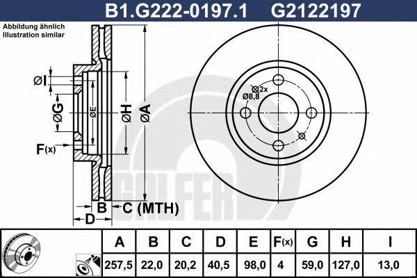 Тормозной диск GALFER B1.G222-0197.1