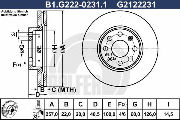Тормозной диск GALFER B1.G222-0231.1