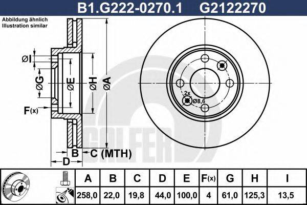Тормозной диск GALFER B1.G222-0270.1