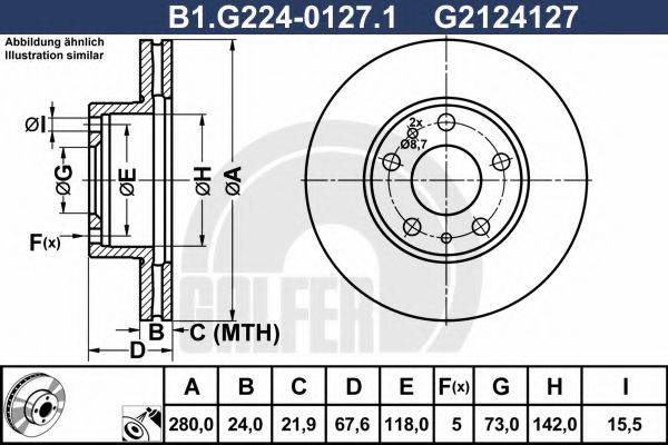 Тормозной диск GALFER B1.G224-0127.1