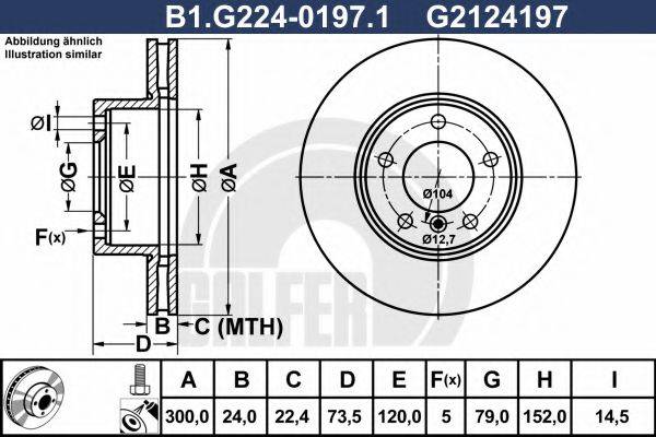 Тормозной диск GALFER B1.G224-0197.1