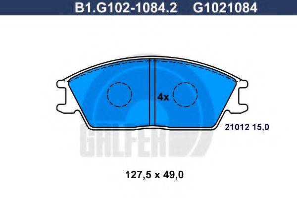 GALFER B1G10210842 Комплект тормозных колодок, дисковый тормоз