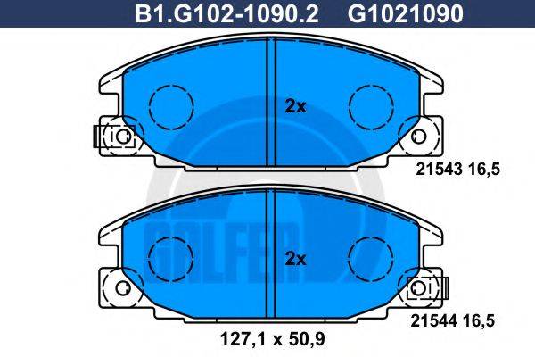 GALFER B1G10210902 Комплект тормозных колодок, дисковый тормоз