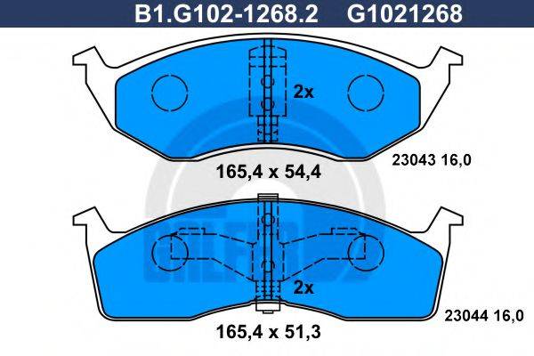 GALFER B1G10212682 Комплект тормозных колодок, дисковый тормоз