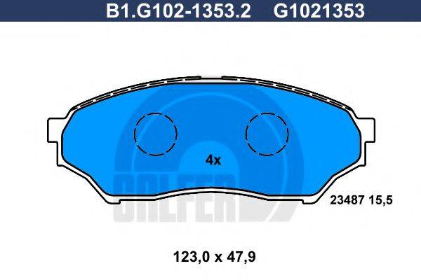 GALFER B1G10213532 Комплект тормозных колодок, дисковый тормоз