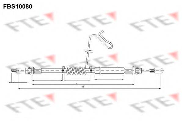 Трос, стояночная тормозная система FTE FBS10080
