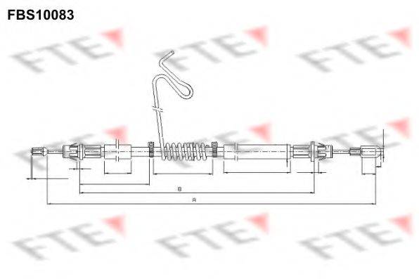Трос, стояночная тормозная система FTE FBS10083