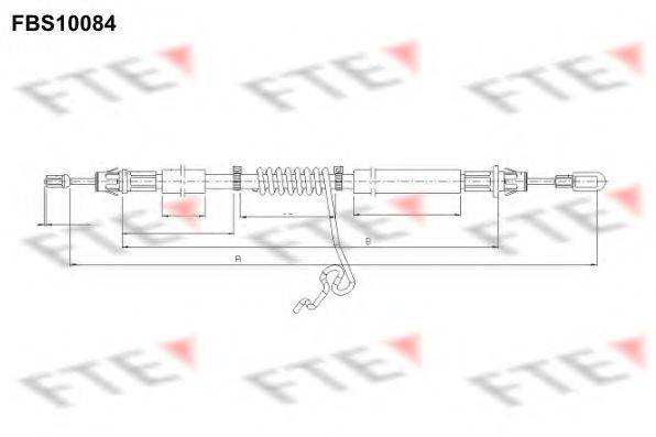 FTE FBS10084 Трос, стояночная тормозная система