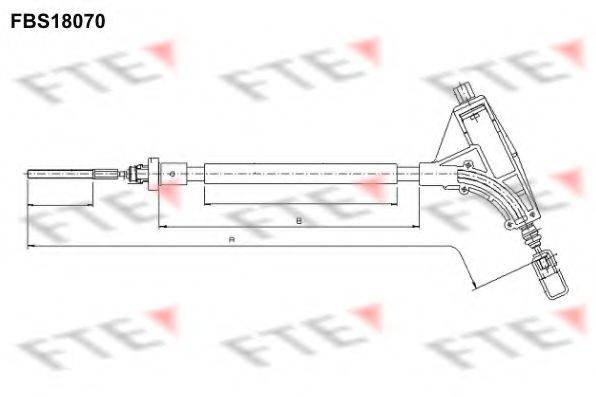 FTE FBS18070 Трос, стояночная тормозная система