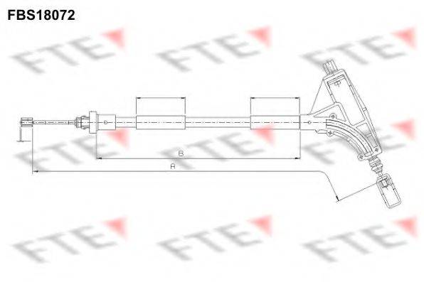 FTE FBS18072 Трос, стояночная тормозная система