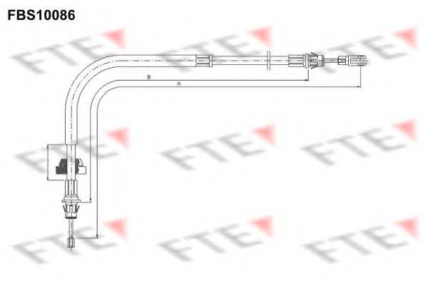 Трос, стояночная тормозная система FTE FBS10086