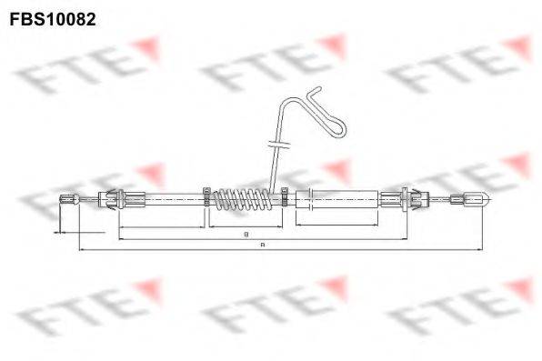 Трос, стояночная тормозная система FTE FBS10082