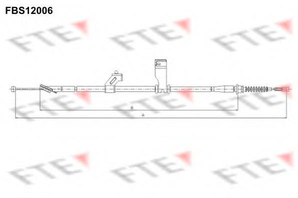 Трос, стояночная тормозная система FTE FBS12006