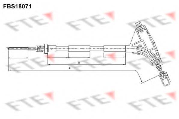 Трос, стояночная тормозная система FTE FBS18071
