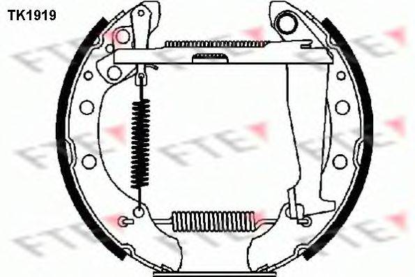 Комплект тормозных колодок FTE TK1919