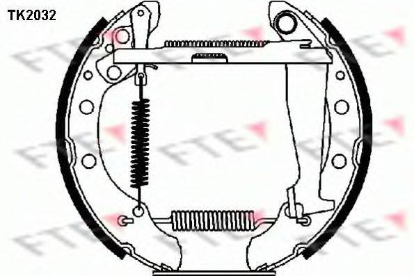 Комплект тормозных колодок FTE TK2032